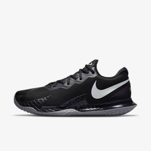 Buty do Tenisa Męskie Nike NikeCourt Zoom Vapor Cage 4 Rafa Hard Court Czarne Metal Srebrne | NK671ZPM