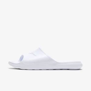 Klapki Damskie Nike Victori One Shower Białe | NK329ZSN