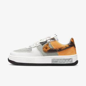 Trampki Damskie Nike Air Force 1 Fontanka Brązowe Głęboka Beżowe Żółte | NK631GSA