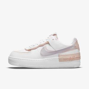 Trampki Damskie Nike Air Force 1 Shadow Białe Różowe Różowe Szare | NK781HVK