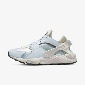 Trampki Damskie Nike Air Huarache Czarne Białe | NK604PLU