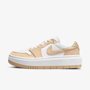 Trampki Damskie Nike Air Jordan 1 Elevate Low Białe Czarne | NK056TQU