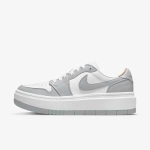 Trampki Damskie Nike Air Jordan 1 Elevate Low Białe Szare | NK186PVH