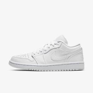 Trampki Damskie Nike Air Jordan 1 Low Białe | NK014SIU