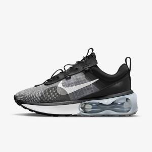 Trampki Damskie Nike Air Max 2021 Czarne Metal Srebrne Szare Białe | NK650UPZ