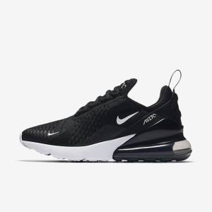 Trampki Damskie Nike Air Max 270 Czarne Białe Ciemny Szare | NK704MJT