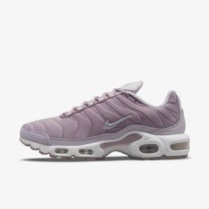 Trampki Damskie Nike Air Max Plus Fioletowe Białe Metal Srebrne | NK230EPC