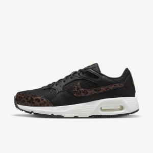 Trampki Damskie Nike Air Max SC Czarne Metal Złote Brązowe | NK189REV