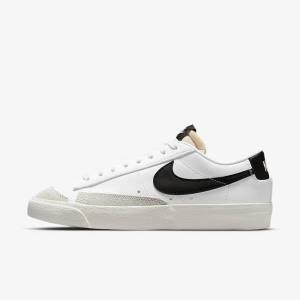 Trampki Damskie Nike Blazer Low 77 Białe Czarne | NK461JUZ