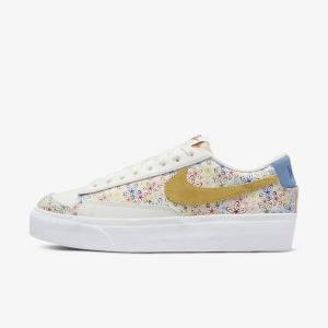 Trampki Damskie Nike Blazer Low Platformie Królewski Niebieski Niebieskie | NK346XTE