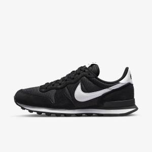 Trampki Damskie Nike Internationalist Czarne Ciemny Szare Białe | NK385TOF