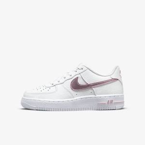 Trampki Dziecięce Nike Air Force 1 Older Białe Różowe | NK375RTZ