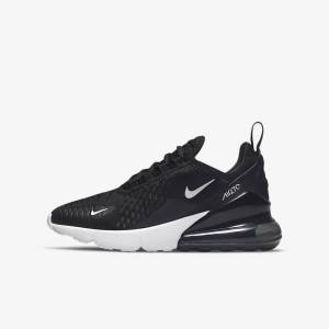 Trampki Dziecięce Nike Air Max 270 Older Czarne Ciemny Szare Białe | NK756ZBC