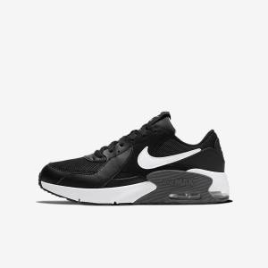 Trampki Dziecięce Nike Air Max Excee Older Czarne Ciemny Szare Białe | NK897HMQ