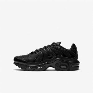 Trampki Dziecięce Nike Air Max Plus Older Czarne | NK419QBC