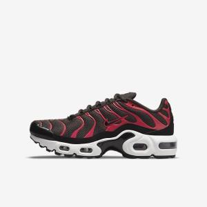 Trampki Dziecięce Nike Air Max Plus Older Szare Czerwone Białe Czarne | NK527XMN