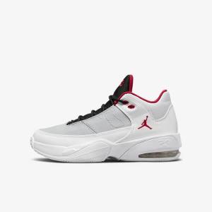 Trampki Dziecięce Nike Jordan Max Aura 3 Older Białe Platyna Czarne Czerwone | NK034JXO