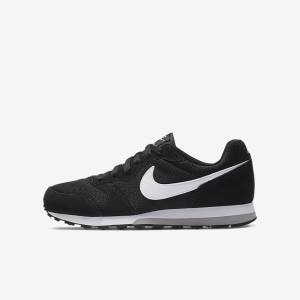 Trampki Dziecięce Nike MD Runner 2 Older Czarne Szare Białe | NK096FGM