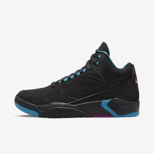 Trampki Męskie Nike Air Flight Lite Mid Czarne Turkusowe Czerwone Fioletowe Czarne | NK390VWD