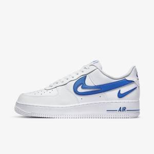 Trampki Męskie Nike Air Force 1 07 Białe Królewski Niebieski | NK317DQP