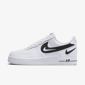 Trampki Męskie Nike Air Force 1 07 Białe Czarne | NK651KAM