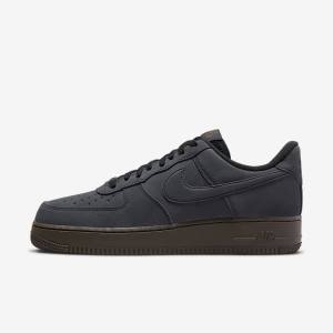 Trampki Męskie Nike Air Force 1 Białe Ciemny Czekolada | NK591DQX