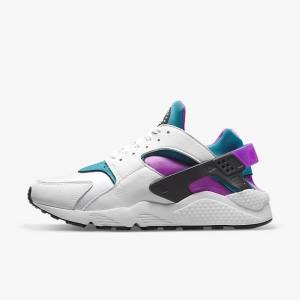 Trampki Męskie Nike Air Huarache Białe Czarne | NK230BDN