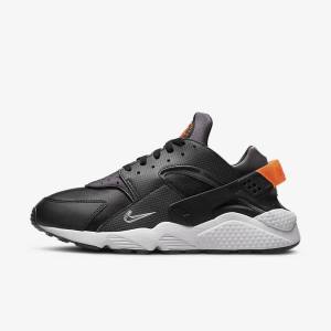 Trampki Męskie Nike Air Huarache Czarne Pomarańczowe Szare Białe | NK027VJI