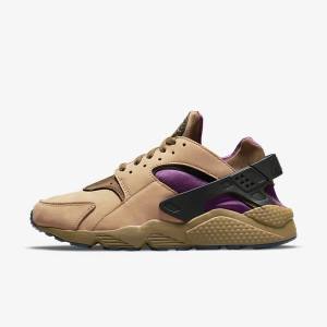 Trampki Męskie Nike Air Huarache LE Czarne Brązowe | NK705LRJ