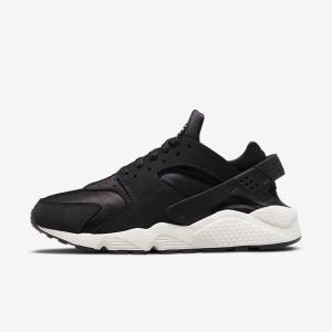 Trampki Męskie Nike Air Huarache LE Czarne Białe | NK913FGR