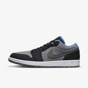 Trampki Męskie Nike Air Jordan 1 Low SE Szare Czarne Niebieskie | NK610DRF