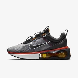 Trampki Męskie Nike Air Max 2021 Czarne Czerwone Białe | NK259ZCK