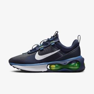 Trampki Męskie Nike Air Max 2021 Obsidian Głęboka Zielone Niebieskie Białe | NK189CUS