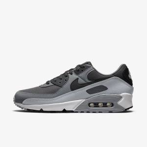 Trampki Męskie Nike Air Max 90 Ciemny Szare Czarne | NK267EOF