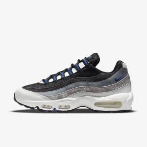 Trampki Męskie Nike Air Max 95 Czarne Ciemny Szare Niebieskie | NK197WDG