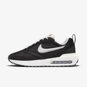 Trampki Męskie Nike Air Max Dawn Czarne Metal Srebrne Pomarańczowe Białe | NK739WYG