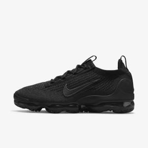 Trampki Męskie Nike Air VaporMax 2021 FK Czarne Ciemny Szare | NK028NUG