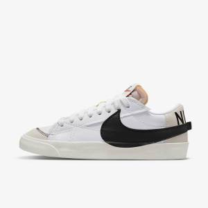 Trampki Męskie Nike Blazer Low 77 Jumbo Białe Czarne | NK493MAI