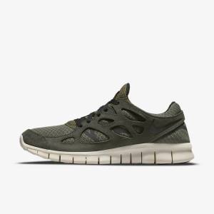 Trampki Męskie Nike Free Run 2 Oliwkowe Czarne | NK475UNV