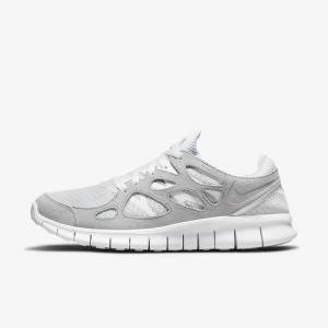 Trampki Męskie Nike Free Run 2 Szare Białe Platyna | NK317BXM