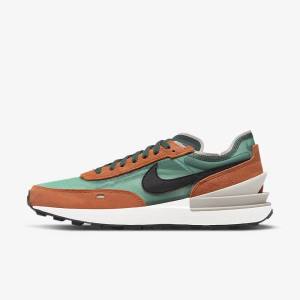 Trampki Męskie Nike Waffle One SE Zielone Czerwone Pomarańczowe Czarne | NK953GRE