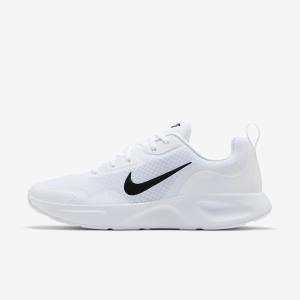 Trampki Męskie Nike Wearallday Białe Czarne | NK174XNH